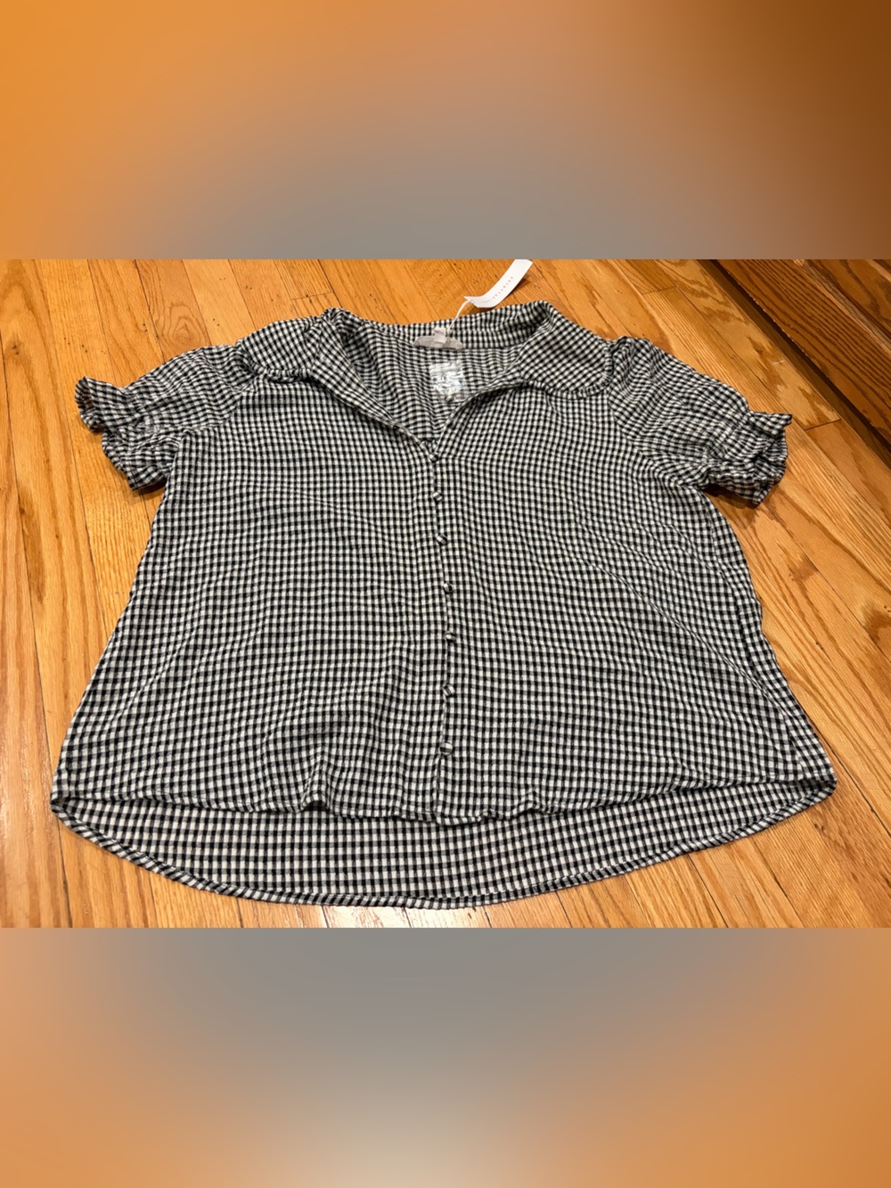 Black and White Gingham Shirt